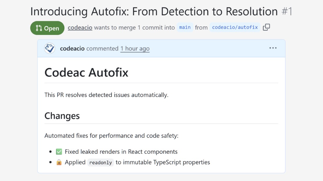 From Detection to Resolution in No Time: Introducing Autofix