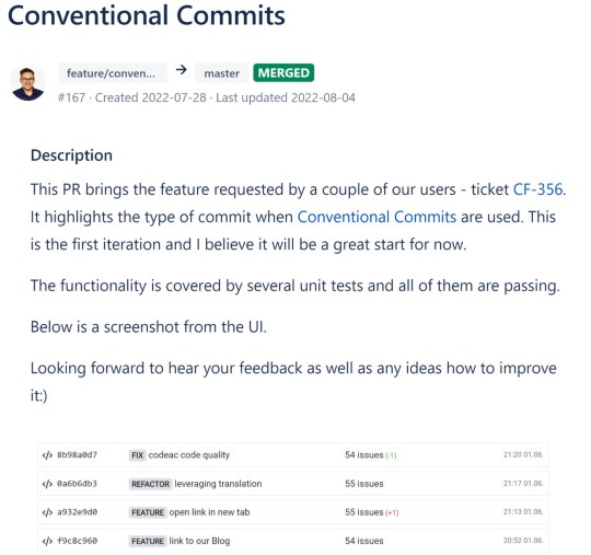 Pull Request that brought new feature and was merged quickly. Pull Request that brought new feature and was merged quickly.